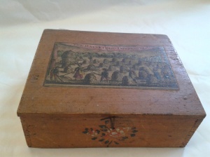 Wooden box containing the Dissected Hayfield